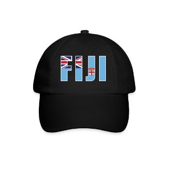 Fiji Rugby - Baseballkappe - Schwarz/Schwarz - Vorne