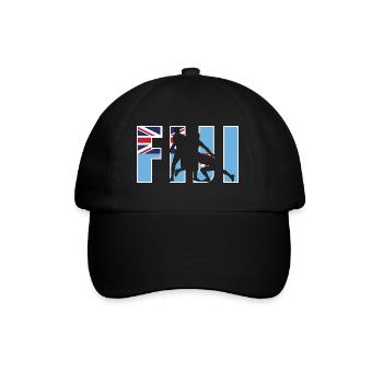 Fiji Rugby - Baseballkappe - Schwarz/Schwarz - Vorne
