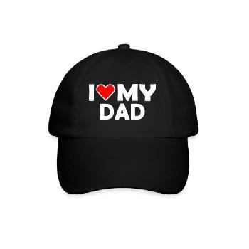 I love my dad - Baseballkappe - Schwarz/Schwarz - Vorne