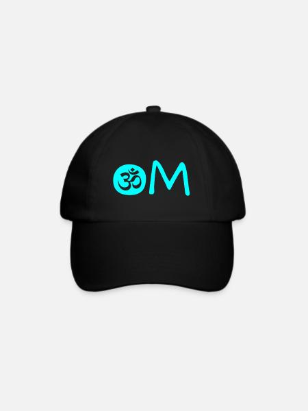 Om Chakra blau - Baseballkappe - Schwarz/Schwarz