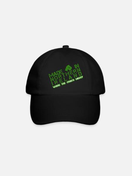 Made in Nordirland - Baseballkappe - Schwarz/Schwarz