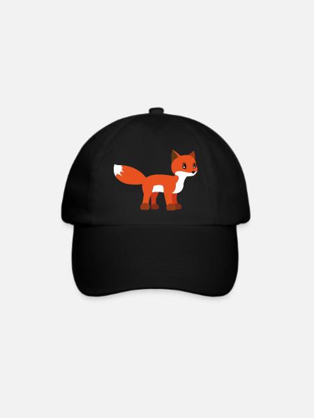 Fuchs - Baseballkappe - Schwarz/Schwarz