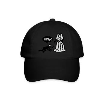 Verheiratet - help - Baseballkappe - Schwarz/Schwarz - Vorne