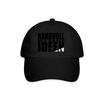 Randvoll mit guten Ideen - Baseballkappe - Schwarz/Schwarz - Vorne