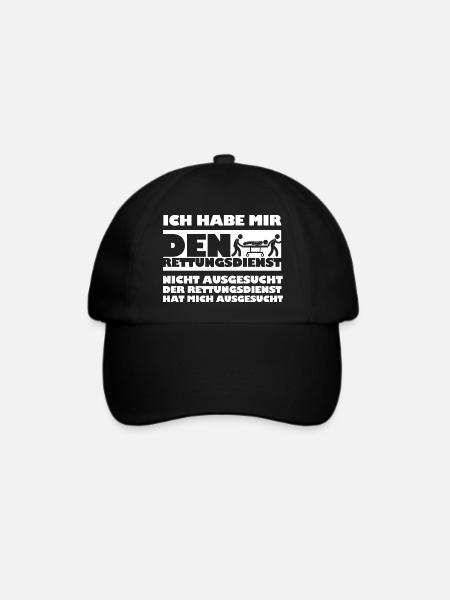 Rettungsdienst - Baseballkappe - Schwarz/Schwarz