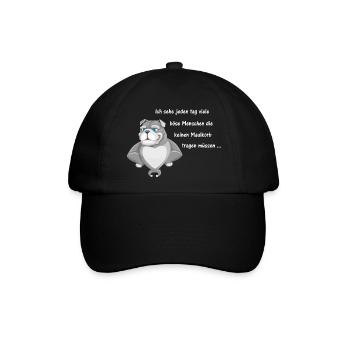 Maulkorb - Baseballkappe - Schwarz/Schwarz - Vorne