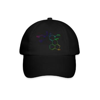 LSD farbig - Baseballkappe - Schwarz/Schwarz - Vorne