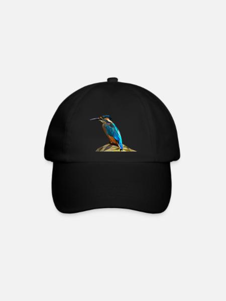 Eisvogel - Baseballkappe - Schwarz/Schwarz