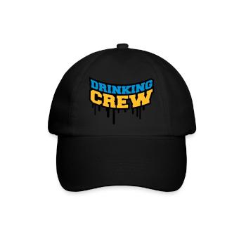 Drinking Crew Graffiti - Baseballkappe - Schwarz/Schwarz - Vorne