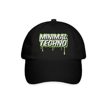 MINIMAL TECHNO - Baseballkappe - Schwarz/Schwarz - Vorne