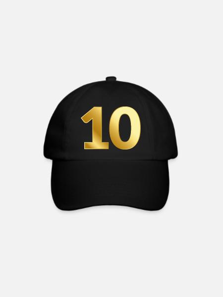 10 Jubiläum Geburtstag Ehrentag Geschenk Jahrestag - Baseballkappe - Schwarz/Schwarz
