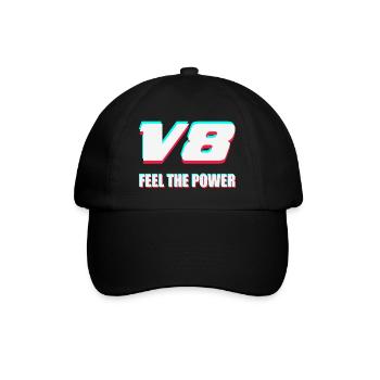V8 - Baseballkappe - Schwarz/Schwarz - Vorne