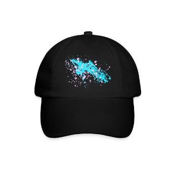 Farbspritzer! Bunt. Geschenk. - Baseballkappe - Schwarz/Schwarz - Vorne