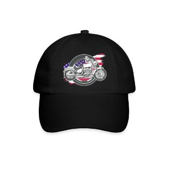 motorcycle motorrad - Baseballkappe - Schwarz/Schwarz - Vorne