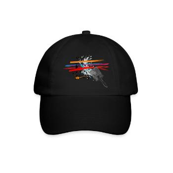 Farbe Pinsel Malen Maler Kleckse - Baseballkappe - Schwarz/Schwarz - Vorne