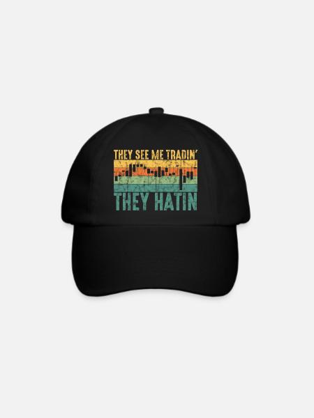 They See Me Tradin' They Hatin Day Trading Stock M - Baseballkappe - Schwarz/Schwarz