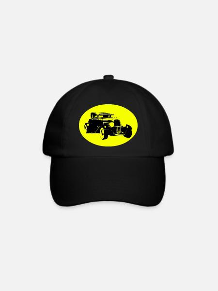 Auto - Baseballkappe - Schwarz/Schwarz