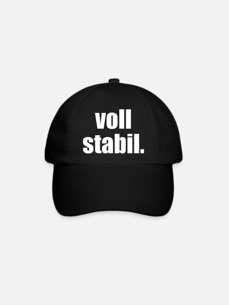 voll stabil. - Sprüche - Geschenk - Baseballkappe - Schwarz/Schwarz
