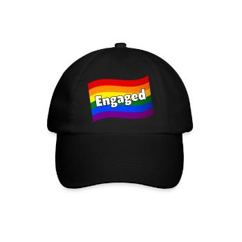 Gay Pride schwule Menschen engagierten schwule Verlobte Verlobte Verlobte - Baseballkappe - Schwarz/Schwarz - Vorne