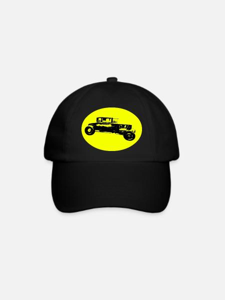Auto - Baseballkappe - Schwarz/Schwarz