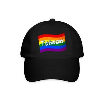 Gay Pride Taiwan Taiwanesische Regenbogenflagge LGBT LGBTQ - Baseballkappe - Schwarz/Schwarz - Vorne