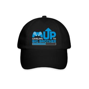 Leveling up big brother - Baseballkappe - Schwarz/Schwarz - Vorne
