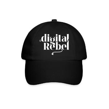 Digital Rebel Weiss - Baseballkappe - Schwarz/Schwarz - Vorne