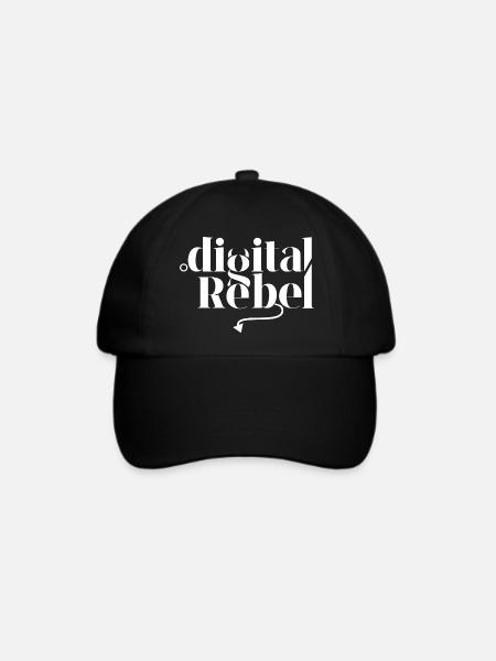 Digital Rebel Weiss - Baseballkappe - Schwarz/Schwarz