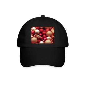 Weihnachtsschmuck - Baseballkappe - Schwarz/Schwarz - Vorne