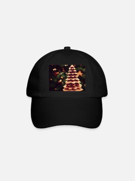 Lebkuchen Weihnachtsbaum - Baseballkappe - Schwarz/Schwarz