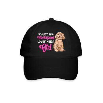 Cockapoo Hund - Baseballkappe - Schwarz/Schwarz - Vorne