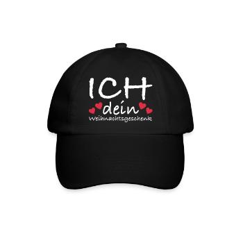 Ich dein Weihnachtsgeschenk | Weihnachten, Party - Baseballkappe - Schwarz/Schwarz - Vorne