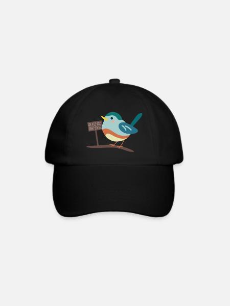 Dicker Vogel - Baseballkappe - Schwarz/Schwarz