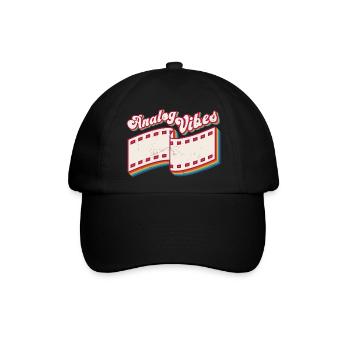 Retro Photographer Vintage Analog Vibes - Baseballkappe - Schwarz/Schwarz - Vorne