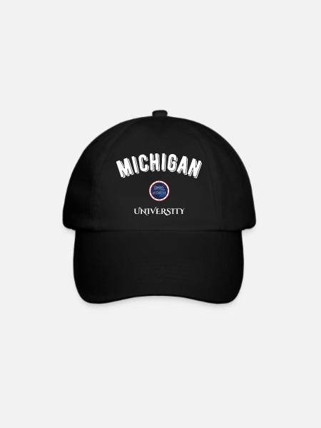 Michigan Universität - Baseballkappe - Schwarz/Schwarz