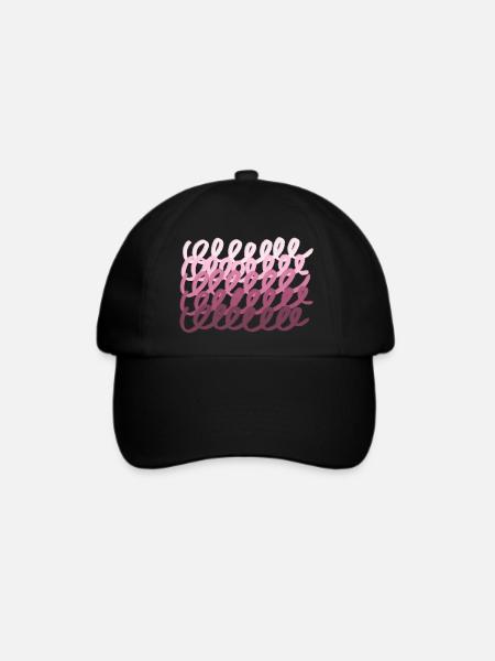 Rosa - Baseballkappe - Schwarz/Schwarz