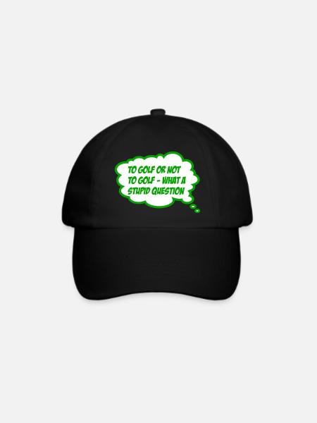 golf - Baseballkappe - Schwarz/Schwarz