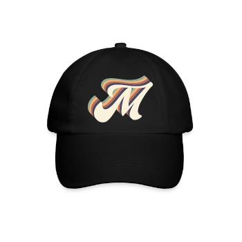Buchstabe M - Baseballkappe - Schwarz/Schwarz - Vorne