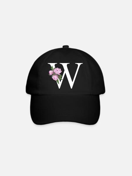 W - Baseballkappe - Schwarz/Schwarz