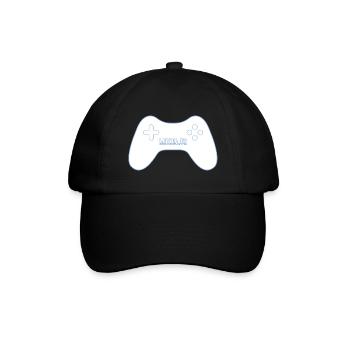 Level 18 Komplettes neonblaues GamePad - Baseballkappe - Schwarz/Schwarz - Vorne