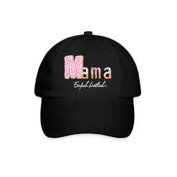 Mama einfach köstlich Cake - Baseballkappe - Schwarz/Schwarz - Vorne