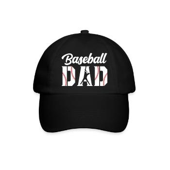 Baseball Dad Bekleidung Dad Baseball - Baseballkappe - Schwarz/Schwarz - Vorne