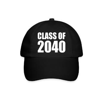 Class of 2040 - Baseballkappe - Schwarz/Schwarz - Vorne