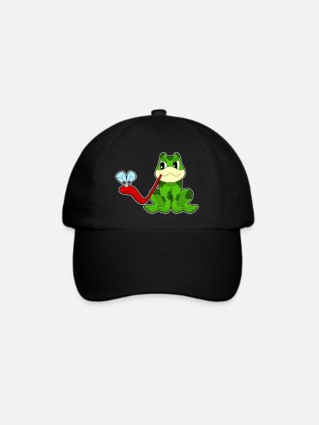 Frosch Fliege - Baseballkappe - Schwarz/Schwarz