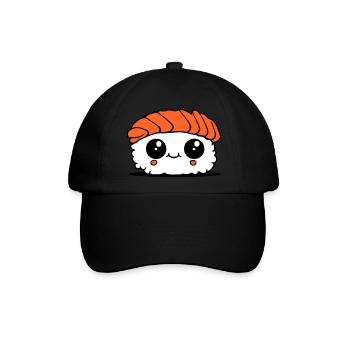 SUSHI-Spaß - Baseballkappe - Schwarz/Schwarz - Vorne