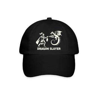Dragon Slayer Knight Ren Faire LARP, Renaissance - Baseballkappe - Schwarz/Schwarz - Vorne
