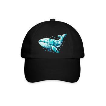 Wal // whale - Baseballkappe - Schwarz/Schwarz - Vorne