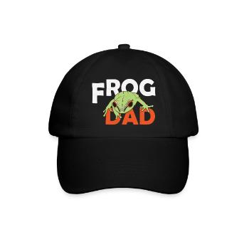 Red-eyed Coqui Frog Eleutherodactylus antillensis - Baseballkappe - Schwarz/Schwarz - Vorne