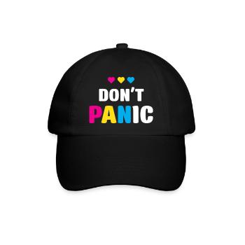 LGBT Pride Month - Keine Panik - Baseballkappe - Schwarz/Schwarz - Vorne