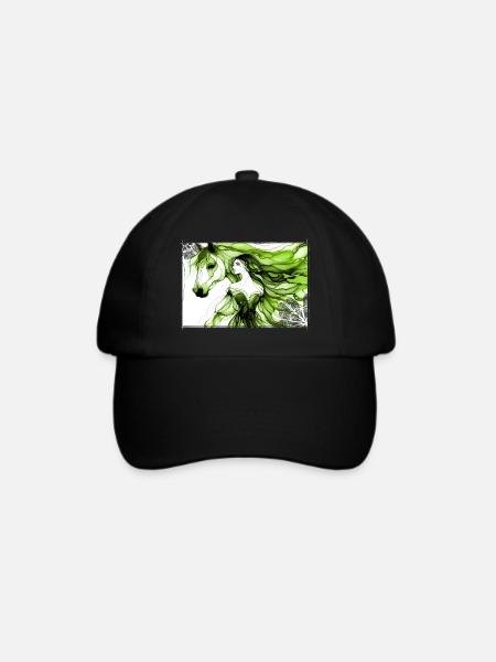 Blumen Frauen Mädchen Mode Design Kunst Weiblicher Stil - Baseballkappe - Schwarz/Schwarz
